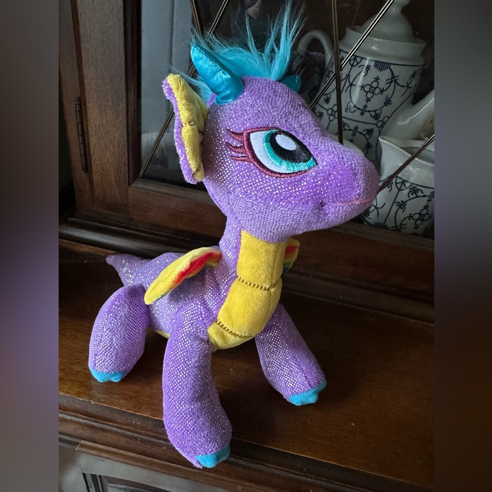 Glittershine dragon rainbow glow dragon plush